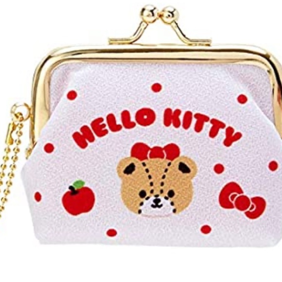 Sanrio Hello Kitty Coin Purse White with Chain and Bell - Picture 2 of 3
